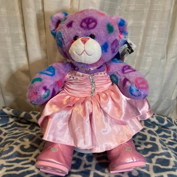 Other - Build a bear peace & hearts bear
